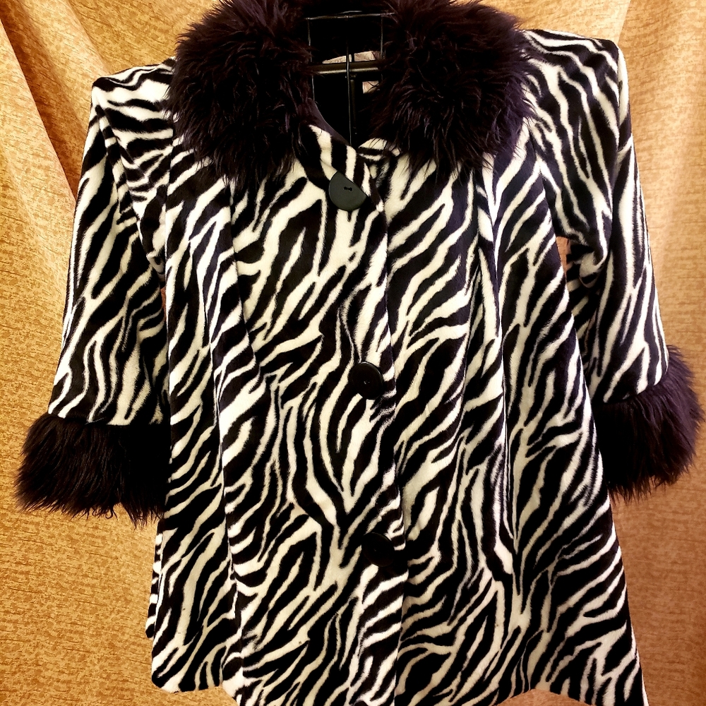 NEW Girls ZEBRA PEACOAT